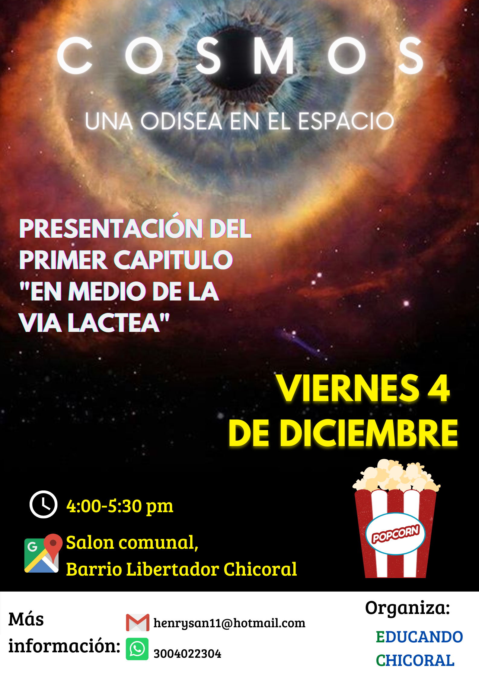 Flyer primer cineforo Cosmos
